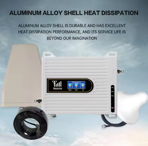 Tri Band signal Booster 2G 3G 4G Cell Phone Signal Repeater Mobile Phone Amplifier Booster with Frequencies 900 1800 2100MHz