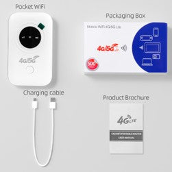 Portable 4G LTE WiFi Router for Business Travel – Dual SIM, 3200mAh Battery, 150Mbps High-Speed Hotspot