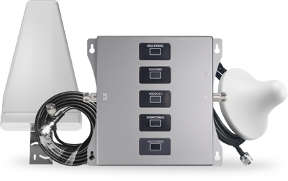 Professional Multi-Band Cellular Signal Booster System - 65dBi Gain, Supports 4-12 Indoor Antennas, Covers 300㎡+ for Office/Building