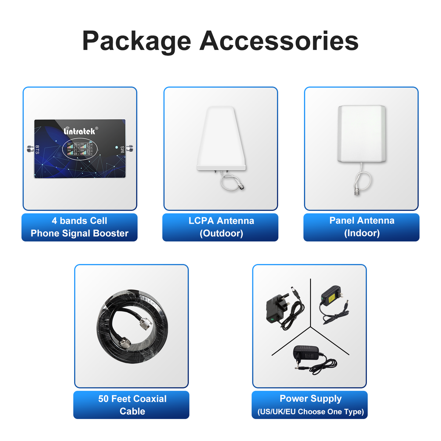Tri-Network 4G Mobile Signal Booster for Australia – Compatible with Telstra, Optus & Vodafone | 68dB Gain | 850/900/1800/2100MHz