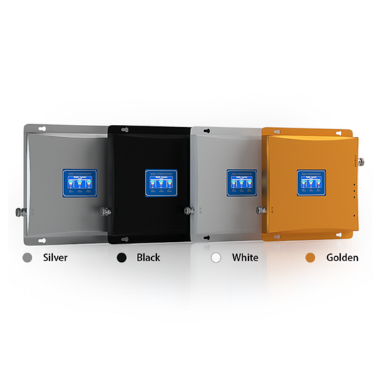 Tri-Band Cell Phone Signal Booster Repeater for Home - 900/1800/2100MHz, 65-75dBi Gain, Covers 300m²+