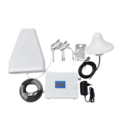 3G 4G LTE Repeater Amplifier Mobile Phone Signal Booster with Tri-Band 900 1800 2100 for 4G Cell Phone GSM Network